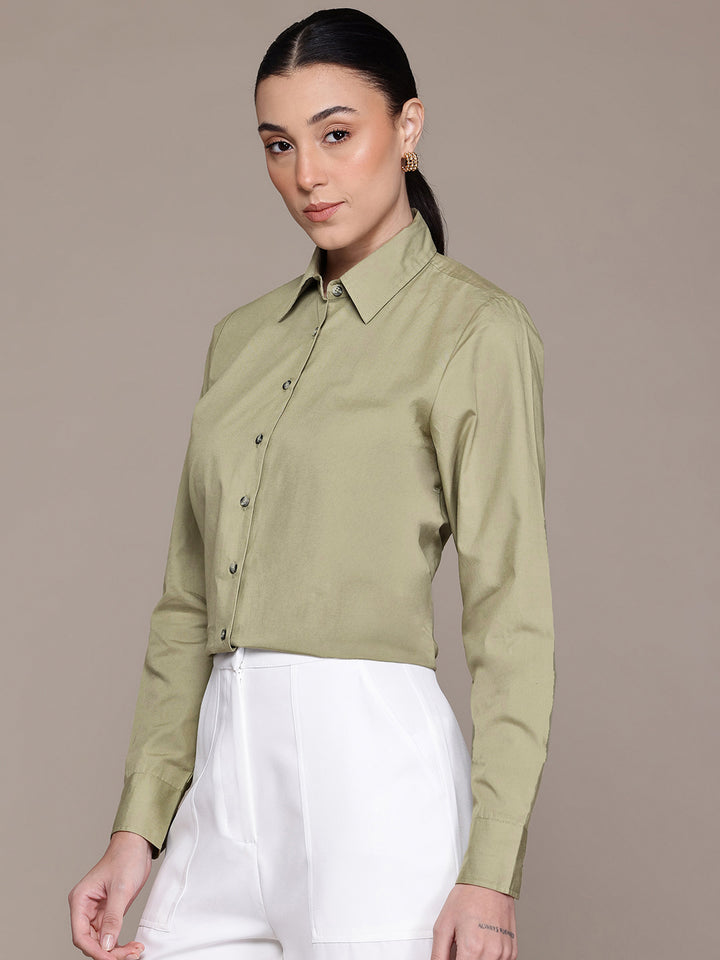 Popnetic Women Smart Pure Cotton Formal Shirt