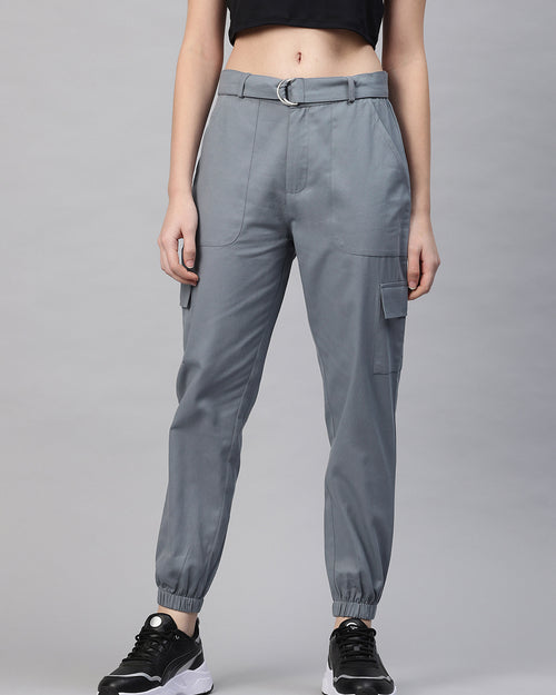 Popnetic Women High-Rise Cargos Trousers