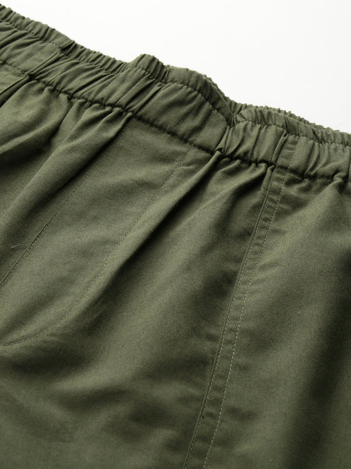 Popnetic Women Comfort Loose Fit High-Rise Trousers