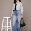 Popnetic Women Pure Cotton Crop Tailored Jacket