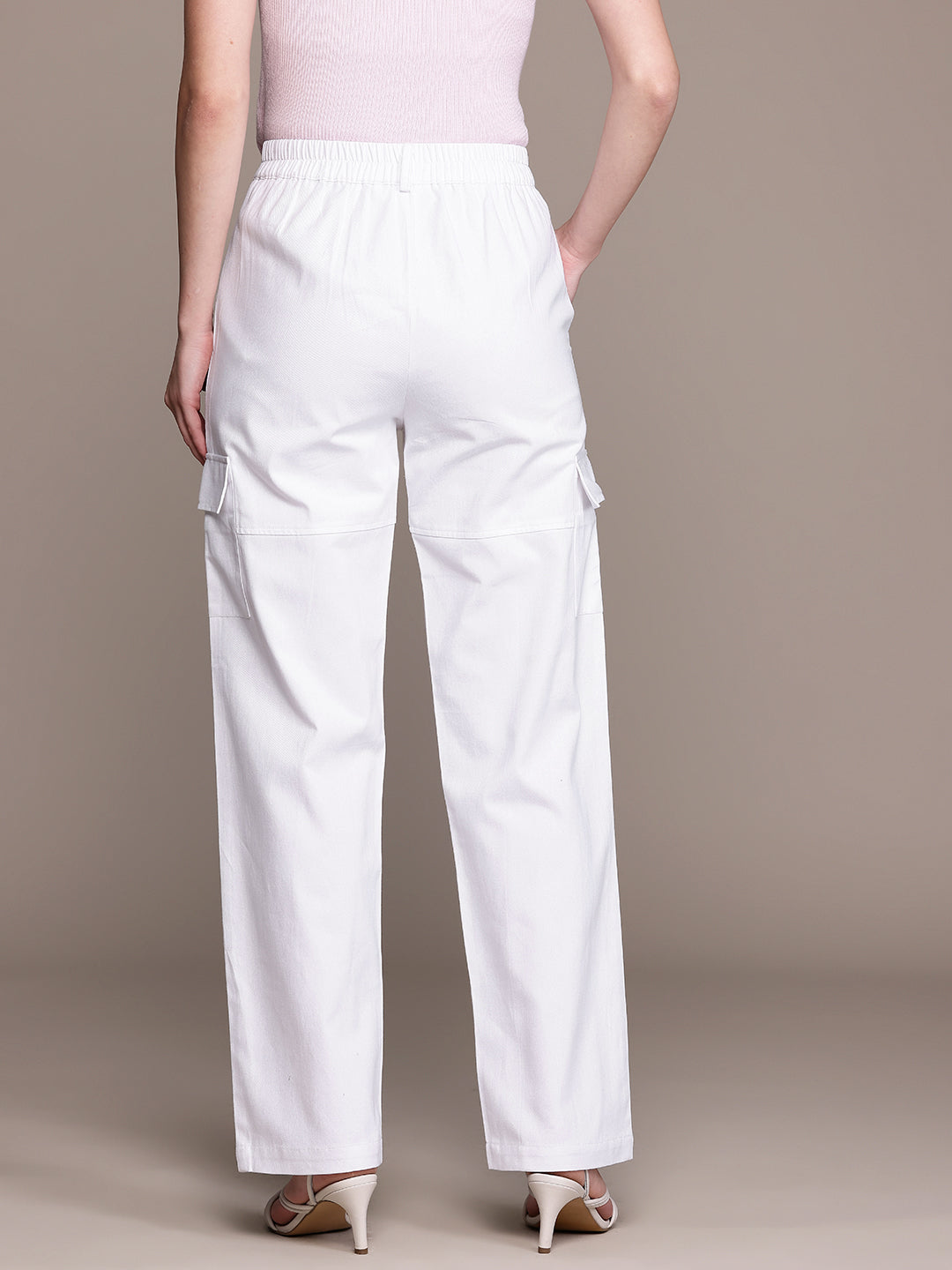 Popnetic Women Smart High-Rise Cargos Trousers