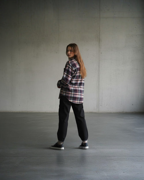 Popnetic Women Pure Cotton Flannel Oversized Shirt