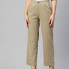 Popnetic High-Rise Pleated Pure Cotton Parallel Trousers