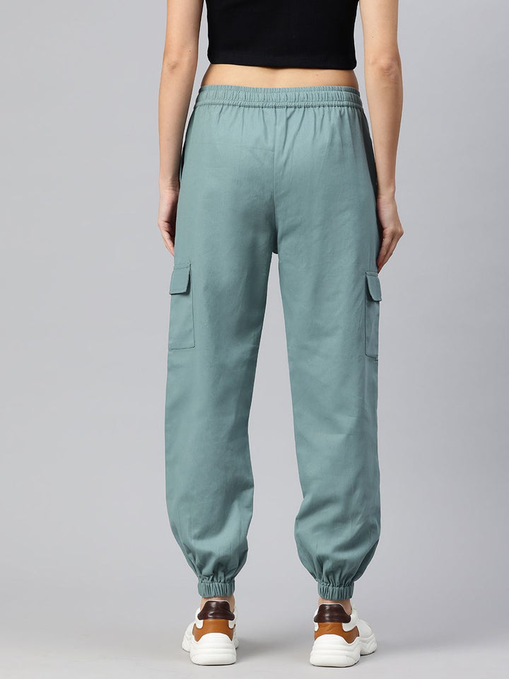 Popnetic High-Rise Pure Cotton Cargo Joggers