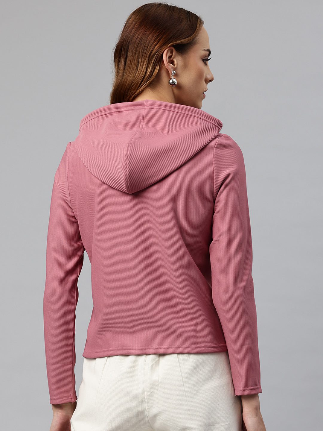 Popnetic Ribbed Hooded Sweatshirt