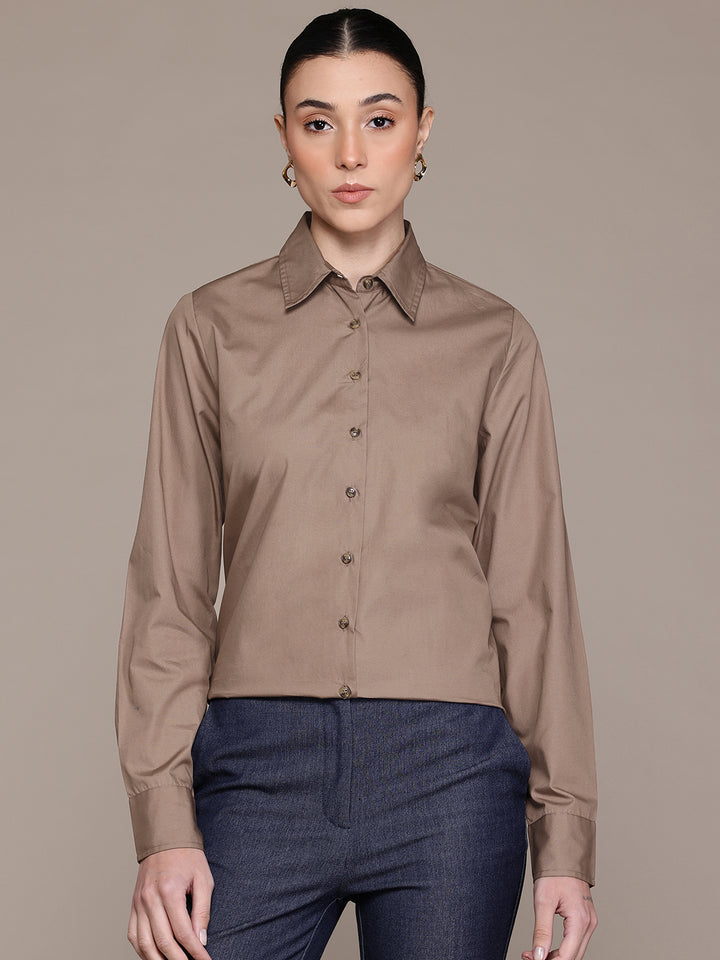 Popnetic Women Smart Pure Cotton Formal Shirt