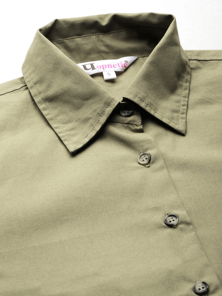 Popnetic Women Smart Pure Cotton Formal Shirt