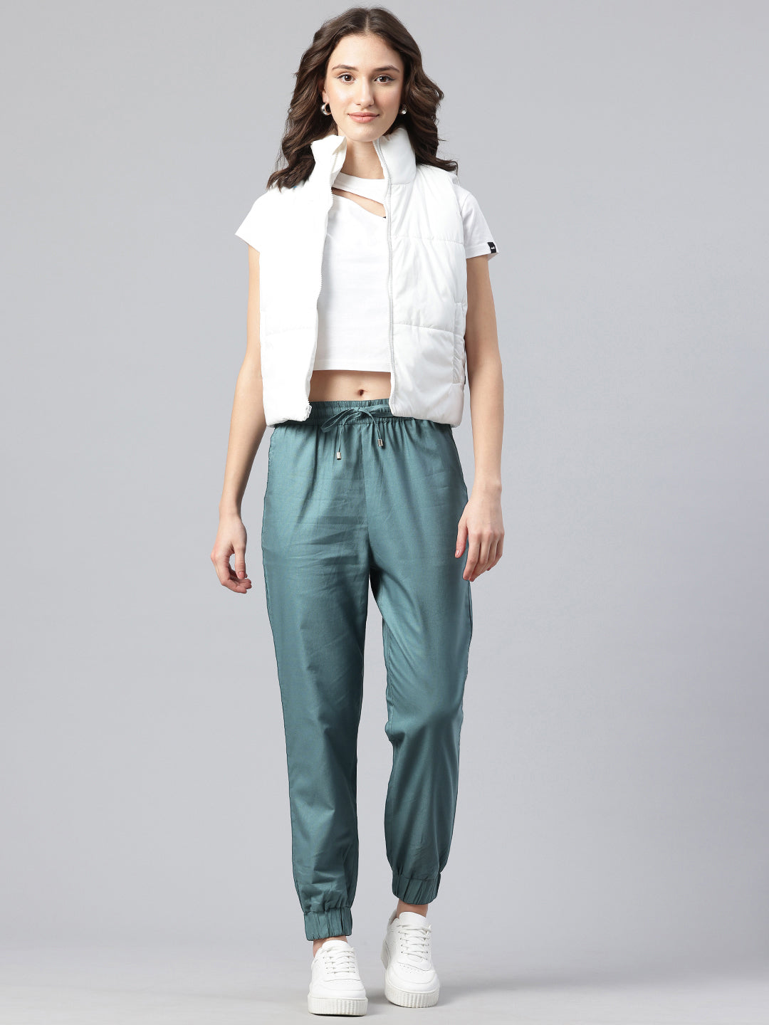 Popnetic Women High-Rise Pure Cotton Joggers