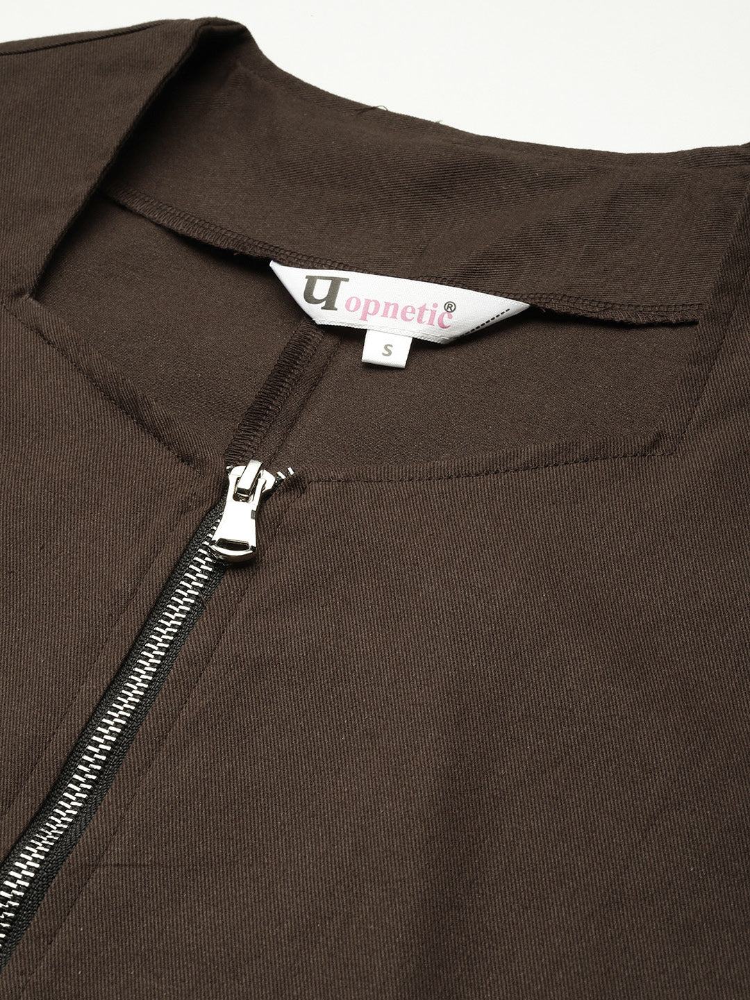 Popnetic Collarless Pure Cotton Crop Tailored Jacket
