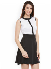 Popnetic Women Black Solid Fit & Flare Dress
