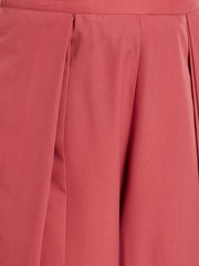 Popnetic Women Pink Relaxed Flared Solid Jodhpuris