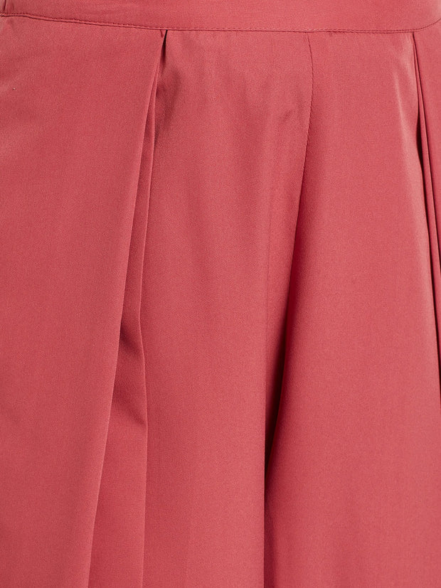 Popnetic Women Pink Relaxed Flared Solid Jodhpuris